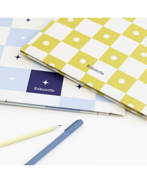 Conjunto de 2 pastas tipo envelope Akalia Kokonote Azul Azul / Amarelo-7