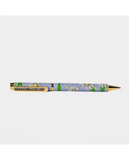Esferográfica Metálica Margaridas - Verde/Branco Azul / Multicolor-1