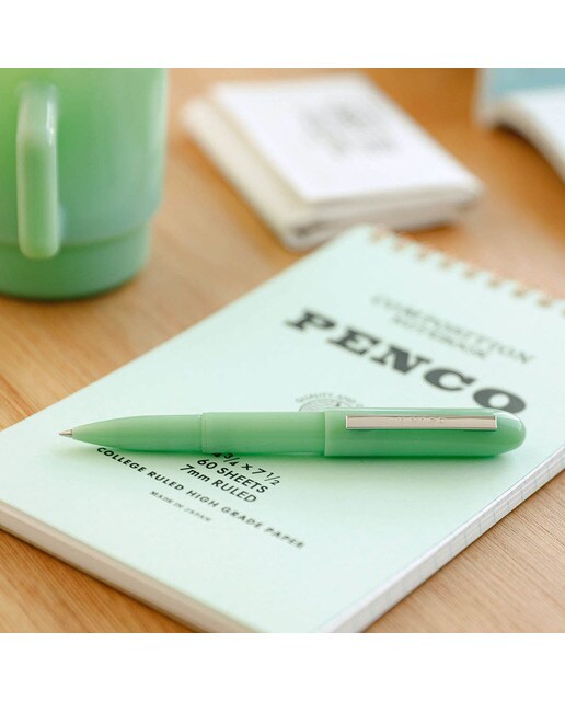 Caneta Bullet 0,7 mm tinta preta à base de óleo Penco verde menta Menta-2