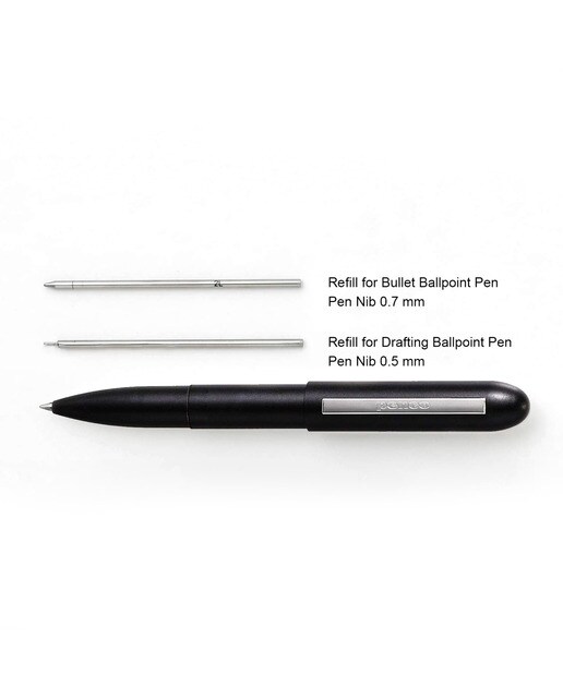 Recarga de tinta preta ponta de 0,7 mm para caneta Bullet Penco Preto-6