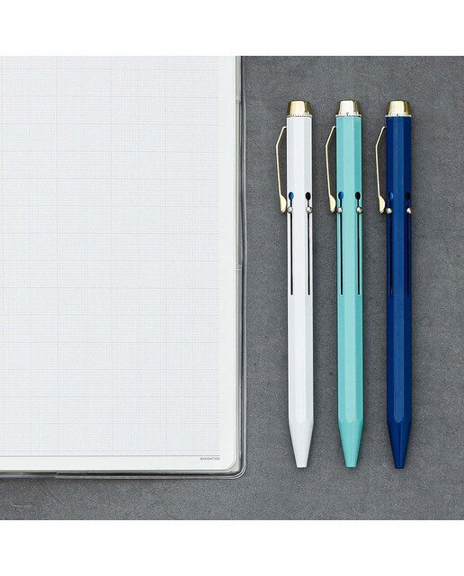 Esferográfica 4 cores Hightide Penco branco Branco-5
