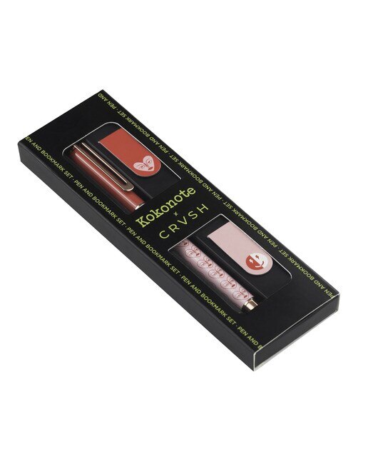 Conjunto de caneta e marcadores Crvsh x Kokonote Rosa Rosa/Vermelho-2