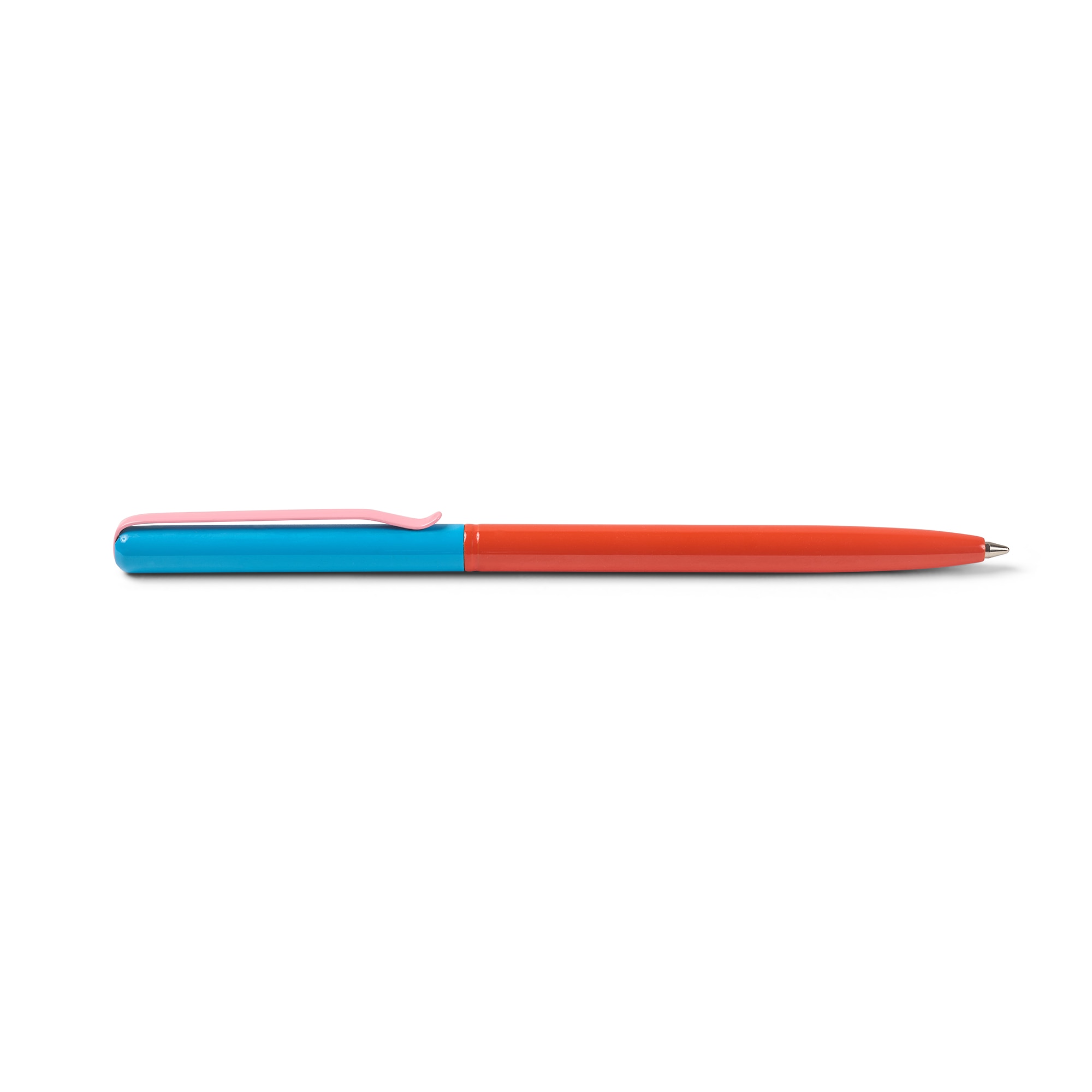 Caneta Slim Laranja e Azul - Tinta Preta Laranja-2