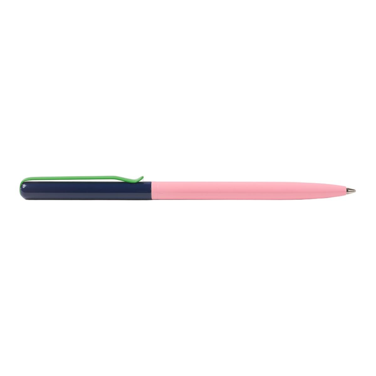 Caneta Slim em Vermelho e Azul - Tinta Preta Vermelho-2