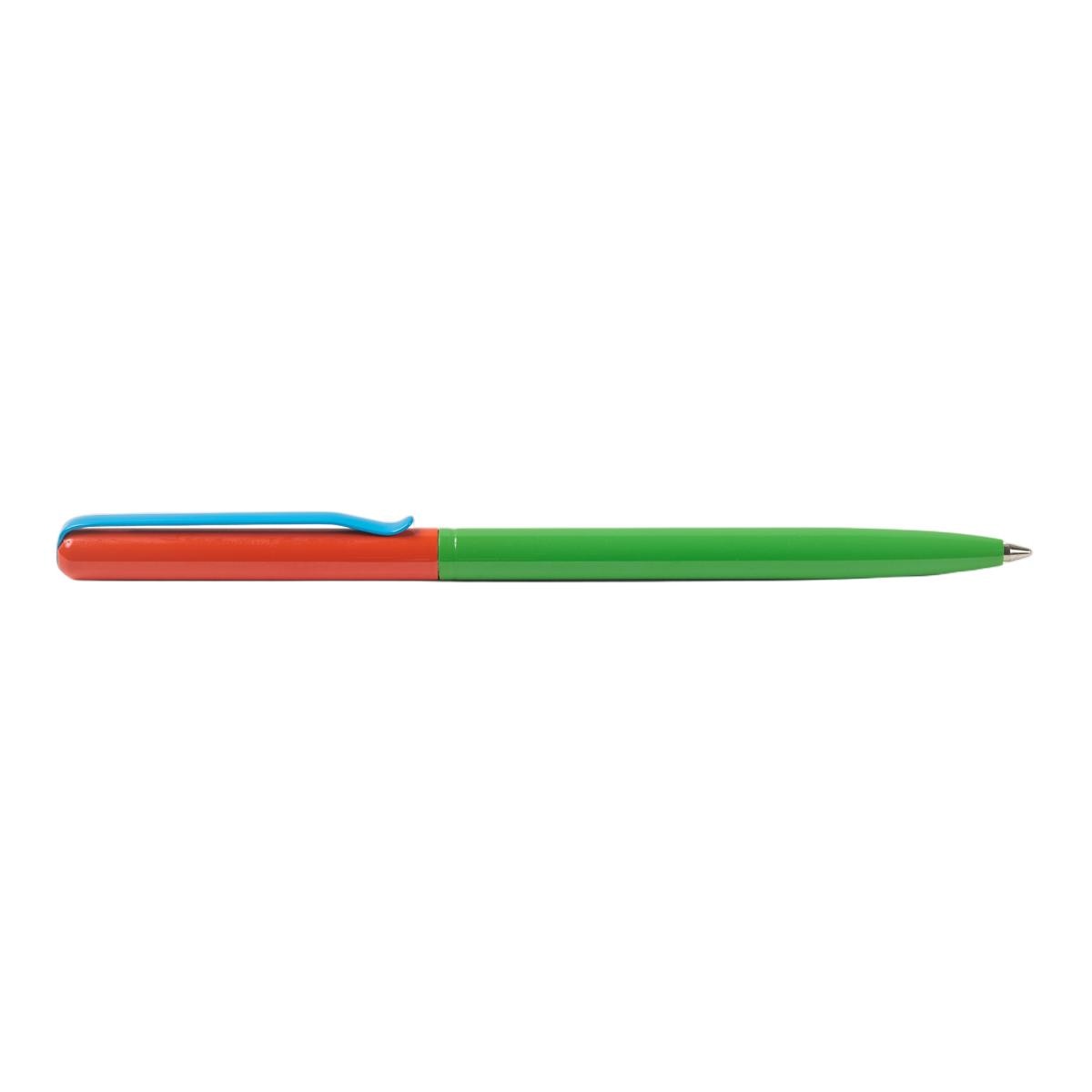 Caneta Slim Verde e Laranja - Tinta Preta Verde-2