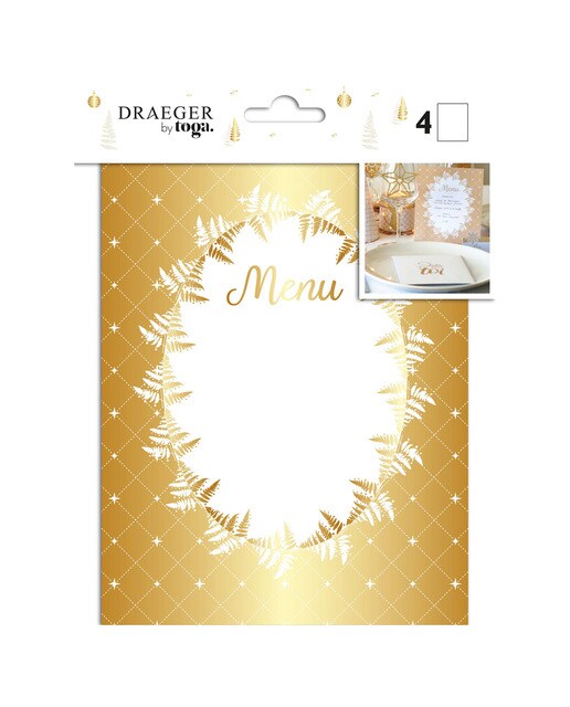 Pack de 4 cartões para menus 1