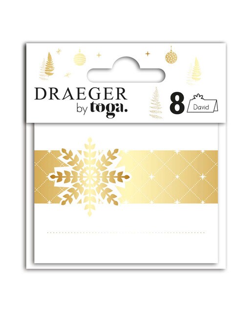 Pack de marcadores de lugares com desenho de floco de neve 1
