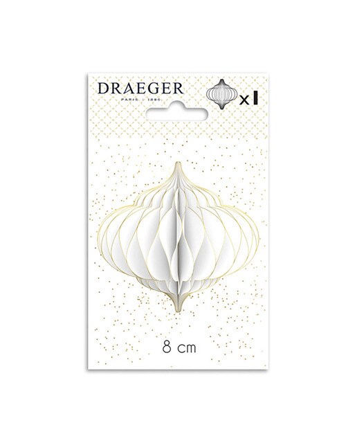 Bola Decorativa Forma Lanterna para Pendurar - Branco e Dourado Branco / Dourado-2