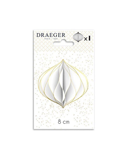 Bola Decorativa Forma Lanterna para Pendurar - Branco e Dourado Branco / Dourado-2