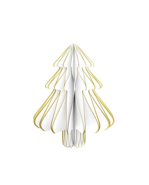 Árvore Decorativa para Pendurar - Branco e Dourado Branco / Dourado-1