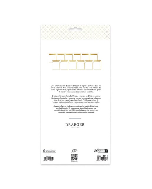 Pack 12 Bolsas de Papel Decoradas - Branco e Dourado Branco / Dourado-3