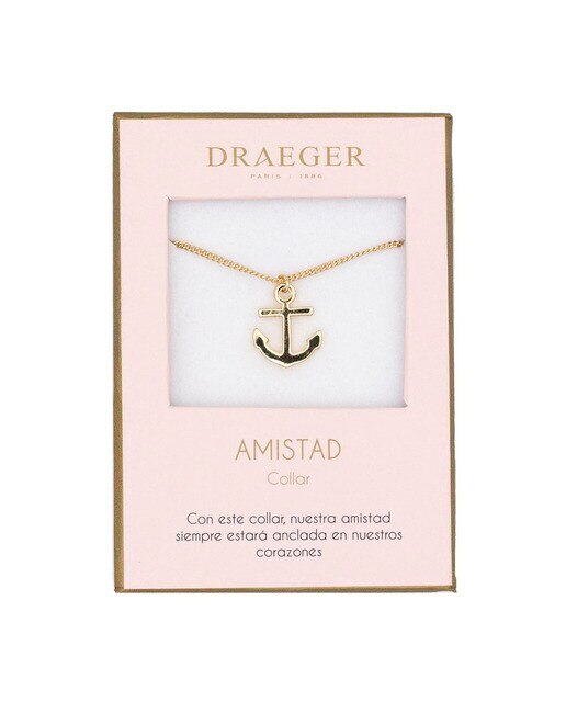 Colar dourado Âncora da Amizade sem níquel Dourado-1