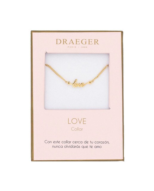 Colar dourado Love sem níquel Dourado-1
