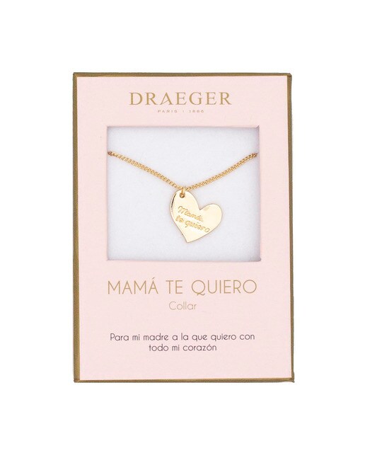 Colar dourado Coração Mamá Te Quiero sem níquel Dourado-1