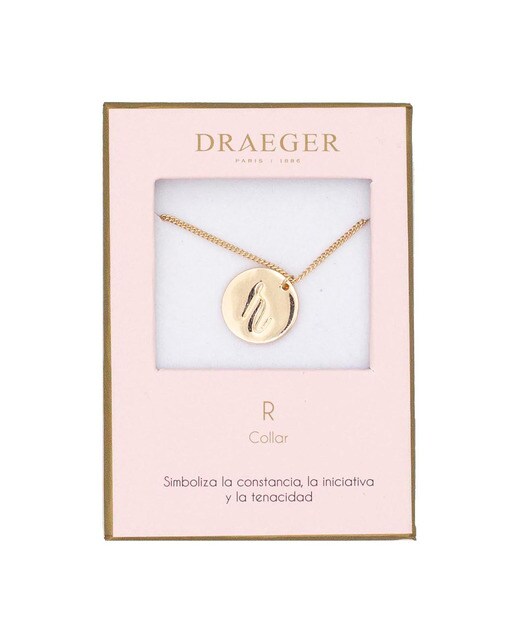 Colar dourado R sem níquel Dourado-1