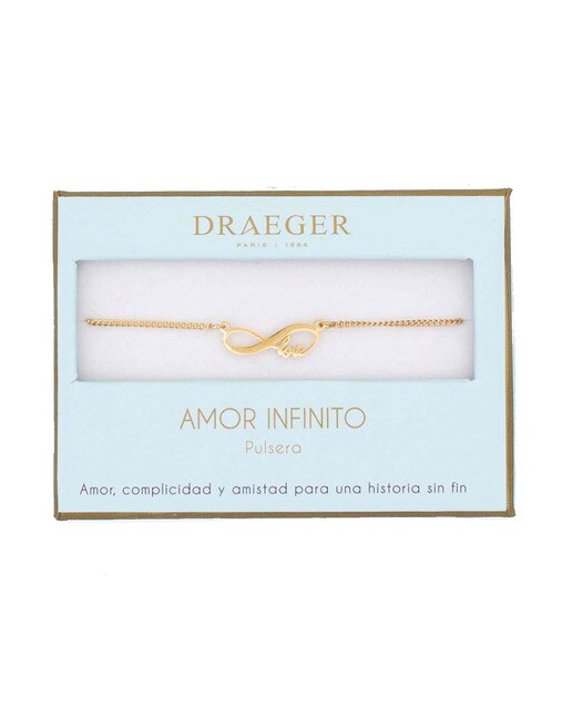Pulseira dourada Amor Infinito sem níquel Dourado-1