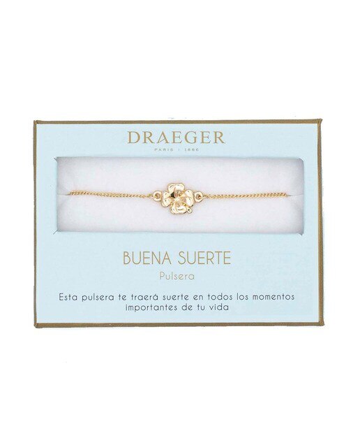 Pulseira dourada Boa Sorte Trevo sem níquel Dourado-1
