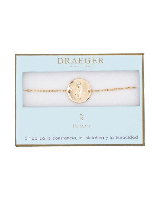 Pulseira dourada R sem níquel Dourado-1