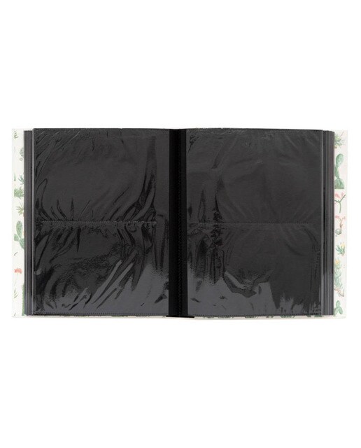 Álbum de Fotografia 200 Bolsos 13X20 cm Botanical Cacti 22,5x5,5x28,5 Verde Verde / Bege-3