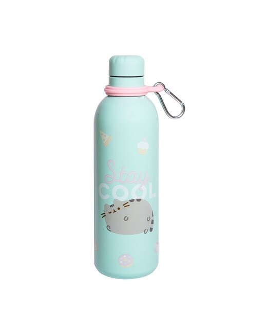 Garrafa Metálica Hot&Cold 500 ml Pusheen 8x8x25 Verde Verde / Castanho-1