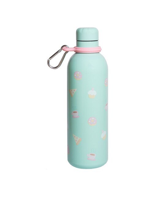 Garrafa Metálica Hot&Cold 500 ml Pusheen 8x8x25 Verde Verde / Castanho-2