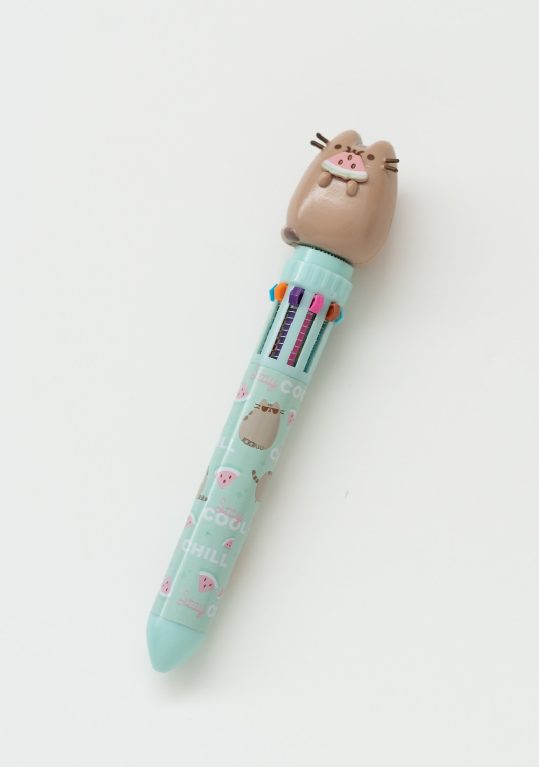 Kit de papelaria Pusheen 25x15x2 Verde Verde / Rosa-5