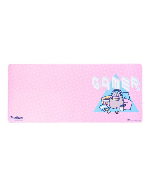 Protetor de Mesa XI Pusheen 80x35x0,4 Rosa Rosa / Azul-1