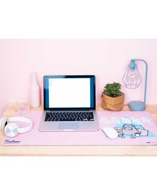 Protetor de Mesa XI Pusheen 80x35x0,4 Rosa Rosa / Azul-8