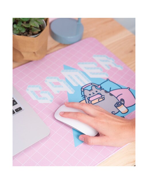 Protetor de Mesa XI Pusheen 80x35x0,4 Rosa Rosa / Azul-10