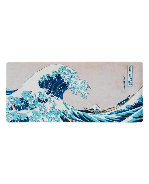 Tapete de rato Xl Japanese Art 80x35x0,4 Azul Azul / Bege-2