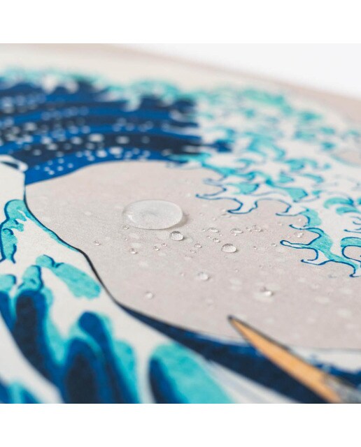 Tapete de rato Xl Japanese Art 80x35x0,4 Azul Azul / Bege-4
