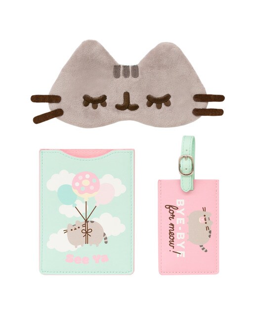 Conjunto de viagem Pusheen 22x2x28,5 Verde Verde / Castanho-1