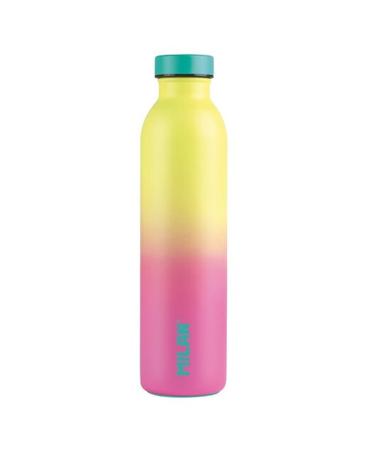 Imagen 0 de Botella Isotérmica de Acero Inoxidable 591 ml Serie Sunset MILAN Rosa - Amarillo