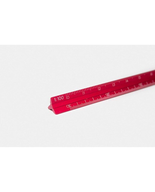 Regra Escalímetro Tools to Liveby de Alumínio - Vermelho Vermelho-2