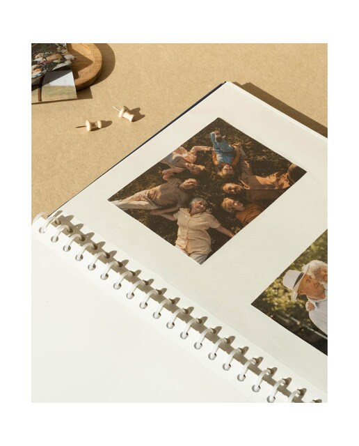 Álbum Foto 30 Páginas Autoadesivas Hokusai 24x32 cm - Azul e Cinzento Azul / Cinzento-4