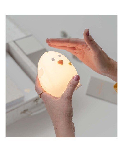 Candeeiro Luz Noturno Infantil Eggie - Branco e Laranja Branco / Laranja-6