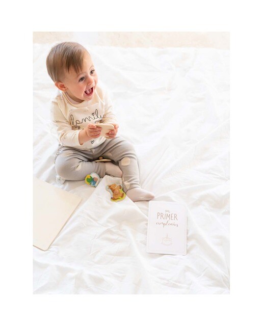 Conjunto de Presente Eggie Welcome Home - Branco e Bege Branco/Bege-6