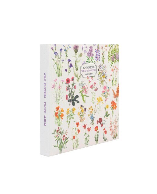 Álbum Foto 24 Páginas Autoadesivas Botanical Wild Flowers 16x16 cm - Branco Branco / Lilás-1