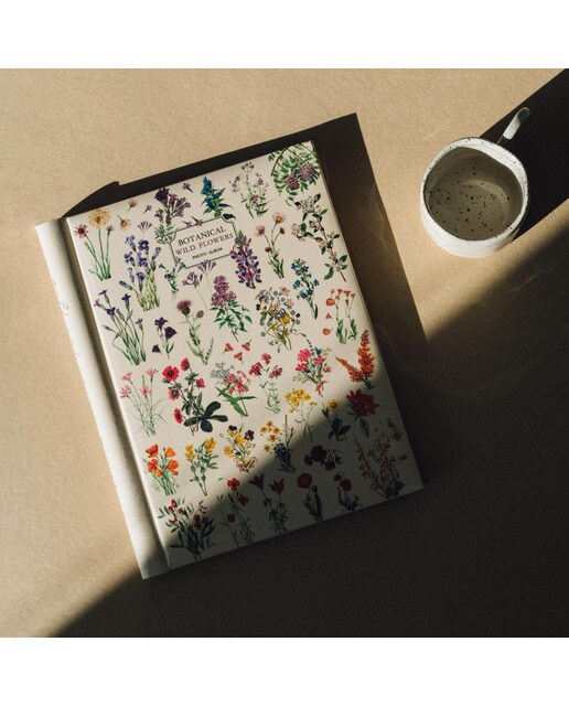 Álbum Foto 30 Páginas Autoadesivas Botanical Wild Flowers, 24x32 cm - Branco Branco / Lilás-7