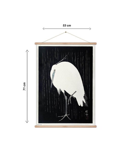 Bandeirola Egret in the Rain de Madeira - Preto Preto / Branco-5