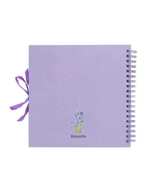 Scrapbook Photo Album 40 páginas Botanical Wild Flowers 26x26 cm - Branco Branco / Verde-2