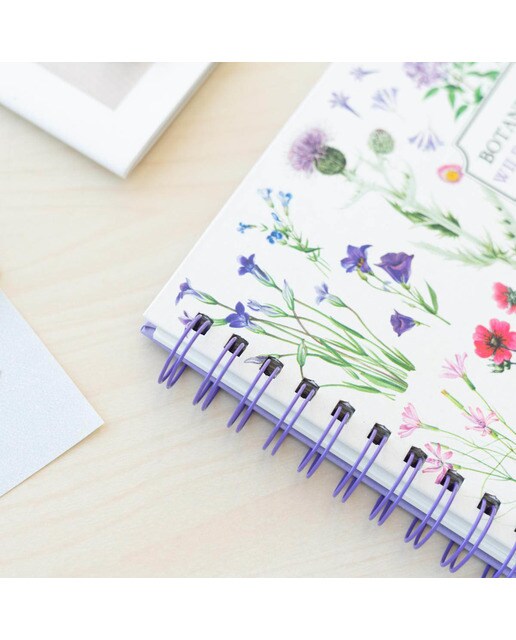 Scrapbook Photo Album 40 páginas Botanical Wild Flowers 26x26 cm - Branco Branco / Verde-7