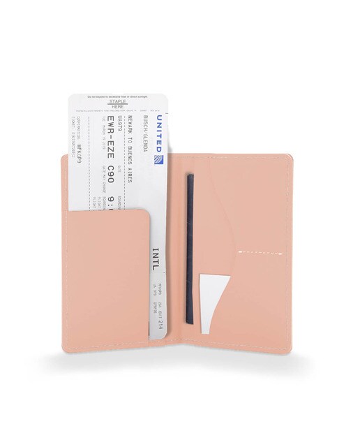 Porta passaporte grande urban Vacavaliente rosa 2
