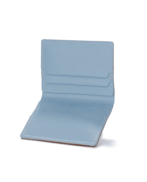 Porta Cartões duplo  urban  Vacavaliente azul celeste 1