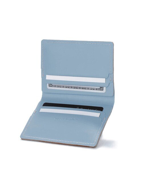 Porta Cartões duplo  urban  Vacavaliente azul celeste 2