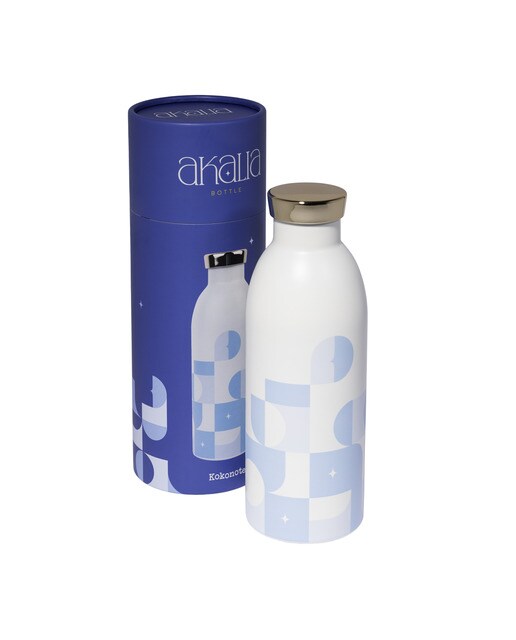 Garrafa de metal Akalia Kokonote Branco Branco / Azul-2