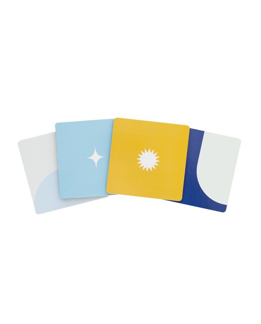 Conjunto de 4 bases para copos Akalia Kokonote azul Azul / Amarelo-1