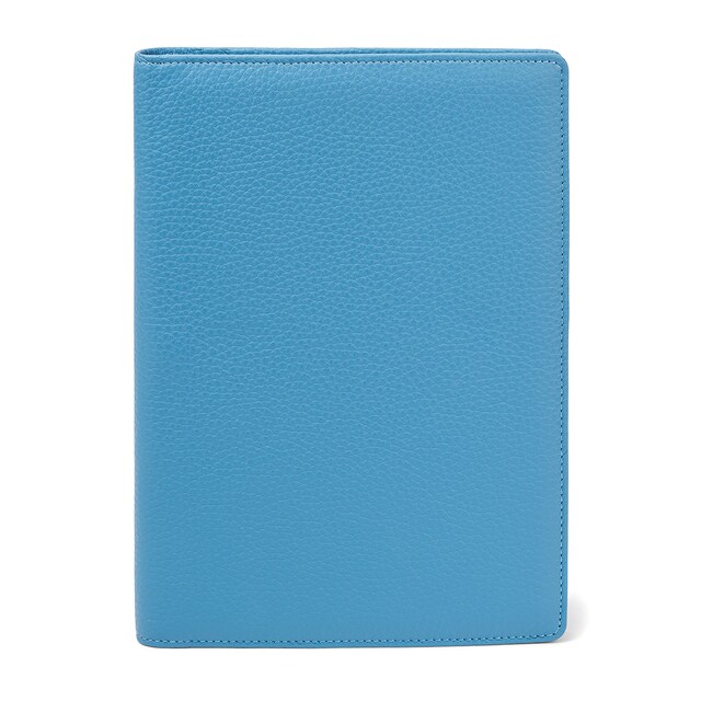 Imagem 0 de Capa em Pele Turquesa com Bolsos Interiores e Fecho de Correr. Inclui Bloco de Notas A5 Fabriano