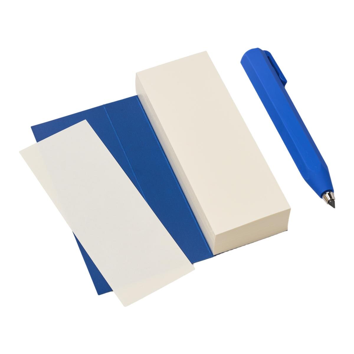 Conjunto de Bolso Completo com Lapiseira Shorty e Bloc Ispira Azul em Formato 11,5*5,5 cm Azul-4