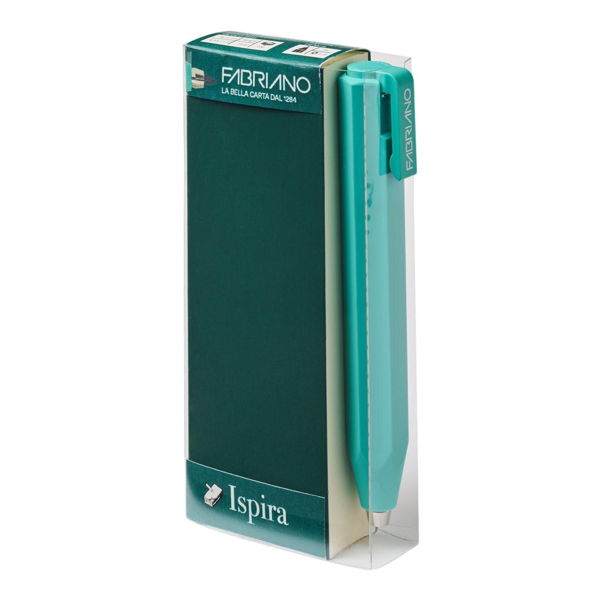 Set de bolsillo completo con portaminas Shorty y bloc Ispira verde en formato 11,5*5,5 cm Verde-2